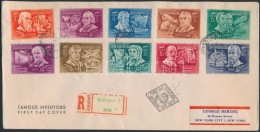 1948 Feltalálók, FelfedezÅ‘k Díjkiegészített Ajánlott FDC New Yorkba / Mi... - Other & Unclassified