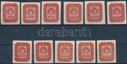 ** 1946 MilpengÅ‘s Vágott Sor (20.000) / Mi 905-915 Imperforate Set - Other & Unclassified