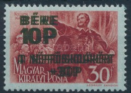 ** 1945 Béke I. 10P/30f Dupla Felülnyomással / Mi 777 With Double Overprint - Other & Unclassified