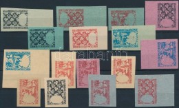 (*) Nagyvárad II. 1945 16 Különféle Próbanyomat / 16 Different Imperforate Proofs.... - Other & Unclassified