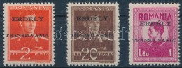 * Marosvásárhely 1944 3 érték (14.000) / 3 Stamps Signed: Bodor - Other & Unclassified