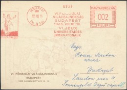 1935 FÅ‘iskolai Világbajnokság Alkalmi Képeslap / University Games Postcard With Special... - Other & Unclassified