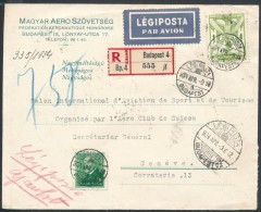 1934 Ajánlott Légi Levél Svájcba / Registered Airmail Cover To Switzerland - Other & Unclassified