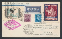 1933 Gerle Földközi-tengeri Repülés LevelezÅ‘lap / Mediterranean Round Flight Postcard... - Other & Unclassified