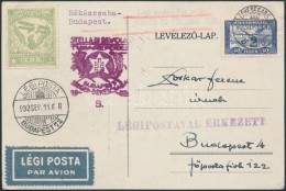 1932 Stella Di Savoya Légipostával Küldött LevelezÅ‘lap / Special Airmail Postcard Budapest... - Other & Unclassified