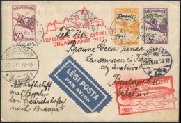 1931 Zeppelin Magyarországi útja Levél Zeppelin Teljes Sorral / Zeppelin Flight To Hungary, Mi... - Other & Unclassified