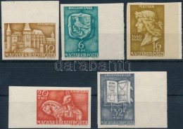 ** 1940 Mátyás Király Vágott Sor (60.000) / Mi 633-637 Imperforate Set - Other & Unclassified