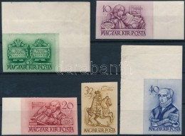 ** 1939 Protestáns Vágott Sor (80.000) / Mi 616-620 Imperforate Set - Other & Unclassified