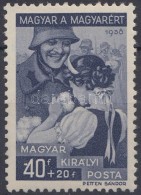** 1939 Magyar A Magyarért 40f ,,-40' Lemezhiba (10.000) / Mi 597 Plate Variety - Other & Unclassified