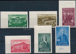 ** 1938 Debrecen ívszéli Vágott Sor (80.000) / Mi 591-592 Imperforate Margin Set - Other & Unclassified