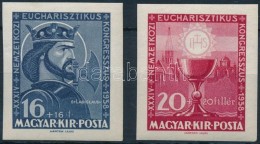 ** 1938 Eucharisztikus Vágott Sor (50.000) / Mi 571-572 Imperforate Set - Other & Unclassified