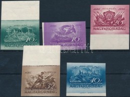 ** 1936 Budavár Vágott Sor (80.000) / Mi 538-542 Imperforate Set - Other & Unclassified