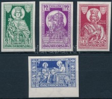 ** 1930 Szent Imre Vágott Sor (30.000) / Mi 463-466 Imperforate Set - Other & Unclassified