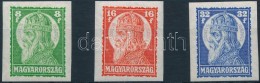 ** 1928 Szent István Vágott Sor (40.000) / Mi 438-440 Imperforate Set - Other & Unclassified