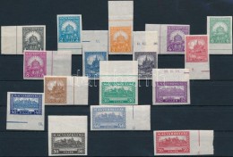 ** 1926 PengÅ‘-fillér (I.) ívszéli Vágott Sor (100.000) / Mi 411-426 Imperforate ... - Other & Unclassified