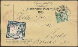 1926 Przemysli Ballonposta Emlékrepülés LevelezÅ‘lap / Przemysl Memorial Balloon Flight Postcard - Other & Unclassified