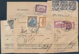 1923 5 Db Távirati Díjnyugta Klf Bérmentesítésekkel / 5 Telegramm Fee Receipts - Other & Unclassified