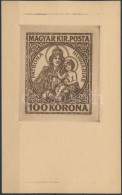 1921/1924 Koronás Madonna 100K Emléklap / Essay In Postcard Form - Other & Unclassified