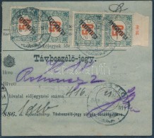 1920 TávbeszélÅ‘ Jegy 12 X 50f Köztársaság / Portó Bélyeggel / 12 X... - Other & Unclassified