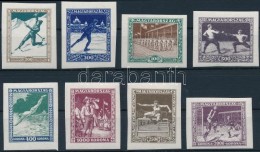 ** 1925 Sport (I.) Vágott Sor (80.000) / Mi 403-410 Imperforate Set - Other & Unclassified