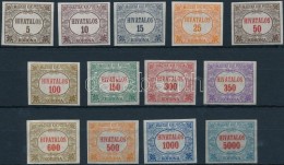 ** 1921/1924 Hivatalos 13 Db Klf Vágott érték / Official Mi 11-12, 13-14, 15-18, 22-26, 29... - Other & Unclassified