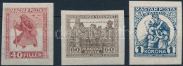 ** 1920 Hadifogoly Vágott Sor (25.000) / Mi 312-314 Imperforate Set - Other & Unclassified