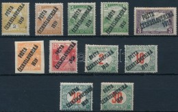 ** * Posta Ceskoslovenska 1919 11 Db Bélyeg (*16.900) / 11 Stamps. Signed: Bodor (Parlament 3K Rozsda /... - Other & Unclassified