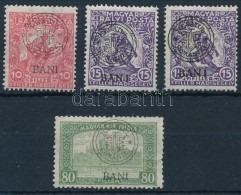 ** * Kolozsvár 1919 4 Db Bélyeg Lemezhibákkal / Mi 23-24 I, 39 I With Plate Varieties. Signed:... - Other & Unclassified