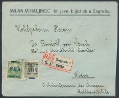 SHS 1919 Ajánlott Levél Zágrábból Bécsbe / Registered Cover From Zagreb... - Other & Unclassified