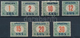 * SHS 1918 Pirosszámú Portó Sor (*21.400) / Postage Due Mi 27-33 Signed: Bodor - Other & Unclassified