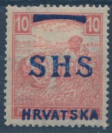 * SHS 1918 Fehérszámú Arató 10f (450.000) / Mi 59 Certificate, Signed: Bodor - Other & Unclassified