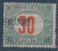 * Fiume 1918 Pirosszámú Portó 30f Gépi Felülnyomással (240.000) / Mi P12... - Other & Unclassified