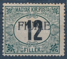 * Fiume 1918 Feketeszámú Portó 12f Gépi Felülnyomással (30.000) / Mi P2z... - Other & Unclassified