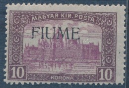 * Fiume 1918 Parlament 10K Gépi Felülnyomással (950.000) / Mi 25 With Machine Overprint.... - Other & Unclassified