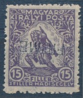 * Fiume 1918 Hadisegély III. 15f+2f Kézi, Fordított Felülnyomással (20.000) / Mi 3... - Other & Unclassified