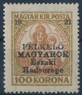 ** Nyugat-Magyarország V. 1921 Koronás Madonna 100K (80.000) / Mi 58. Signed: Bodor. - Other & Unclassified