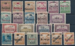 ** * Baranya I. 1919 21 Klf érték (18.000) / 21 Stamps. Signed: Bodor - Other & Unclassified