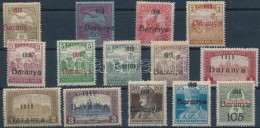** * O Baranya I. 1919 14 Klf Antikva Bélyeg (53.000) / 14 Stamps With Antiqua Numbers. Signed: Bodor... - Other & Unclassified