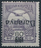 ** Baranya I. 1919 Turul 80f Fordított Fekete Felülnyomással / Mi 3 With Inverted Black... - Other & Unclassified