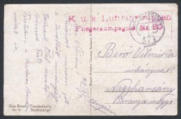 1918 Tábori Posta Képeslap / Field Postcard 'K.u.K. Luftfahrtruppen / Fliegerkompagnie Nr. 50' Piros... - Sonstige & Ohne Zuordnung