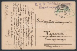 1918 Tábori Posta Képeslap / Field Postcard 'K.u.K. Luftfahrtruppen / Fliegerkompagnie Nr. 52' - Sonstige & Ohne Zuordnung