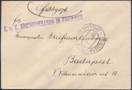 1918 Tábori Posta Levél / Field Post Cover 'K.u.k. KREISKOMMANDO IN KOZIENICE' + 'EP KOZIENICE' - Sonstige & Ohne Zuordnung