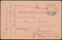 1918 Tábori Posta LevelezÅ‘lap / Field Postcard 'K.u.k. Seilbahnbetriebskompagnie Nr.34.' + 'EP ALESSIO... - Other & Unclassified