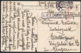 1917 Képeslap Haditengerészeti Postával / Navy Mail Postcard 'S.M.S. Kaiser Karl' + 'MFP POLA' - Sonstige & Ohne Zuordnung