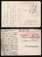 1917 2 Db Tábori Posta Képeslap / 2 Field Postcard 'K.u.k. Seeflugstation Pola' + 'K.u.k.... - Sonstige & Ohne Zuordnung