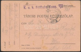 1916 Tábori Posta LevelezÅ‘lap / Field Postcard 'K.u.k. Feldbahn Komp. 2/3' + 'EP 300/III' - Other & Unclassified