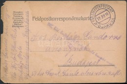 1916 Tábori Posta LevelezÅ‘lap / Field Postcard 'M.kir. Budapesti 1. NépfelkelÅ‘ Huszár... - Sonstige & Ohne Zuordnung