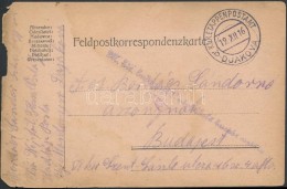 1916 Tábori Posta LevelezÅ‘lap / Field Postcard 'M.kir. Budapesti 1. NépfelkelÅ‘ Huszár... - Other & Unclassified
