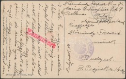 1915 Tábori Posta Képeslap / Field Postcard 'S.M. SCHIFF BELLONA' + 'MFP POLA D' - Other & Unclassified