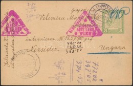 1918 Hadifogoly LevelezÅ‘lap Bécsi Cenzúrával / POW Card With Censorship Mark 'LAGERPOST... - Other & Unclassified